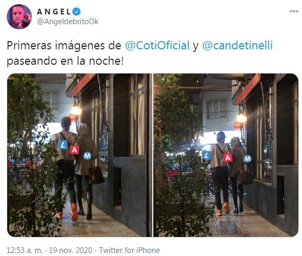 Coti sorokin y cande Tinelli juntos en público