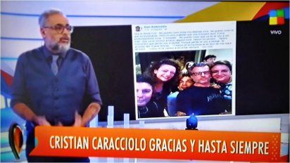 El adiós de Rial a Cristian Caracciolo, el camárografo de Intrusos: 