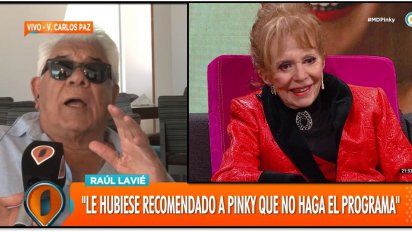 Raúl Lavie se refirió a las imágenes que se filtraron de Pinky: ''No veo el programa porque me duele verla así''