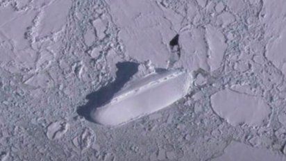 Alarma en Google Earth: Apareció un barco helado en la Antártida