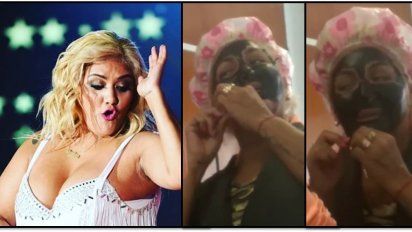 El video bizarro de La bomba Tucumana atascada con una máscara de maquillaje: no se la podía sacar