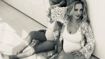 Luisana Lopilato mostró su panza a solo días de dar a luz