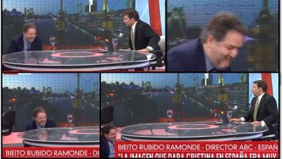 El invitado de Feinmann se cayó de una silla al aire y terminó en el piso: 