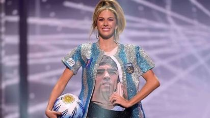 Miss Argentina defendió su traje homenaje a Maradona