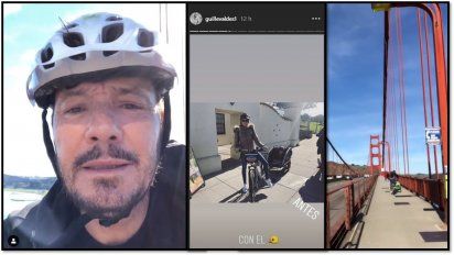Las vacaciones de Tinelli en San Francisco: el video que subió a las redes cruzando el Golden Gate