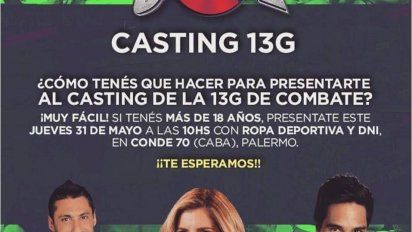 Combate abre un nuevo casting: no te pierdas ser parte de la 13G