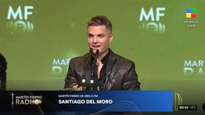 El agradecimiento de Santiago  Del Moro a sus seguidores al ser galardonado en los Martin Fierro de Radio