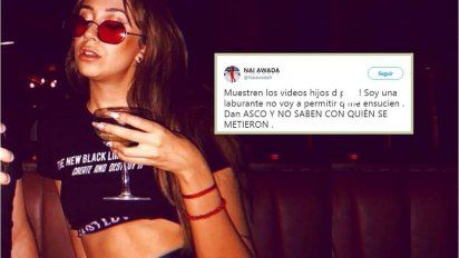 Catarsis tuitera de Nai Awada contra un boliche: la acusan de tener sexo en un camarín y la echan