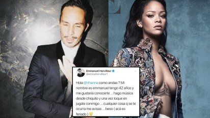 Emmanuel Horvilleur, el ex de Celeste Cid, le tira los perros a  Rihanna en las redes