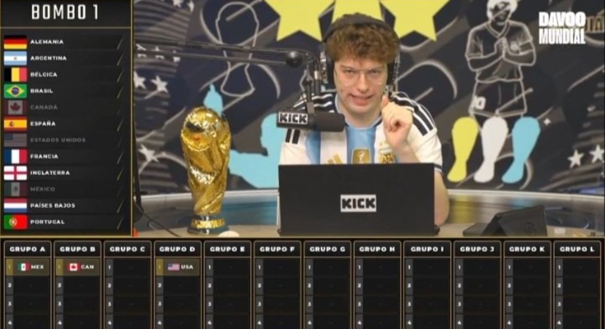 Los arrasadores números de Davo Xeneize reaccionando en vivo al sorteo del Mundial 2026