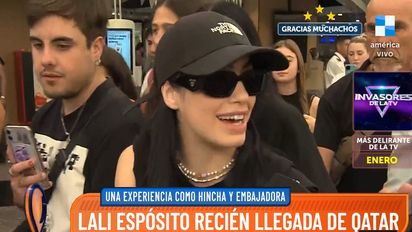 ¿Qué dijo Lali Espósito sobre el episodio con un hincha en Qatar?