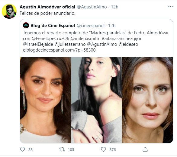 A través de la cuenta twitter de Agustín