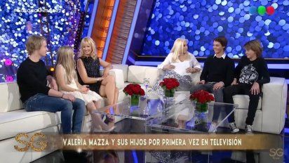 Valeria Mazza presentó por primera vez a sus hijos en televisión