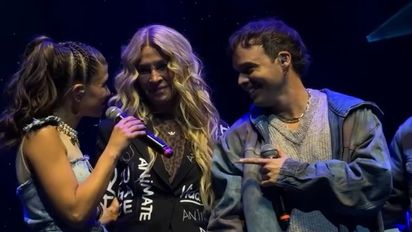 Así fue la aparición de Cris Morena en el recital de 