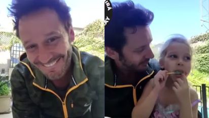 Benjamín Vicuña fue interrumpido por su hija en una nota por una desopilante razón