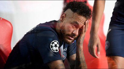 Las lágrimas de Neymar tras la derrota del PSG en la final de la Champions