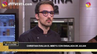 Video: Christian Petersen le puso los puntos a un participante de El gran premio de la cocina