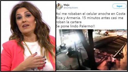 Robaron a Maju Lozano en pleno Palermo: el video del momento