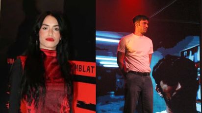 Lali Espósito deslumbró con un look rojo y negro en el debut teatral de Pedro Rosemblat