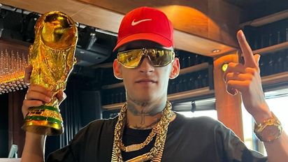 L-Gante celebró el triunfo de la Selección Argentina de una forma particular