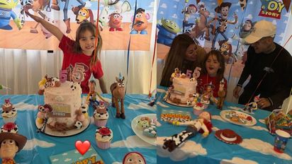 L-Gante y Tamara Báez se unieron para celebrar el cumpleaños de su hija Jamaica