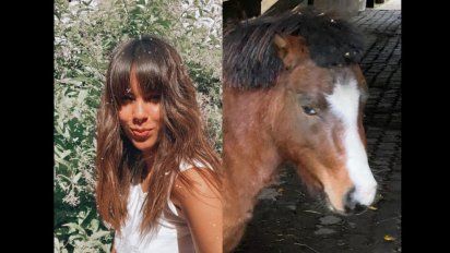 Barbi Franco casi mata de un infarto a Burlando: se cortó el flequillo y le hizo el mismo corte a su caballo