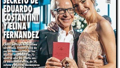 Las fotos secretas del casamiento de Costantini y las tapas de revistas de la semana