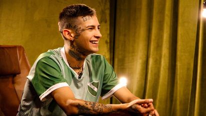 La nueva aventura de L-Gante: recorrió el barrio en helicóptero