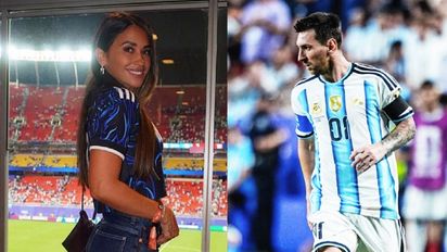 La emoción de Antonela Roccuzzo: festejó el agónico triunfo de Argentina ante Suiza con sus hijos
