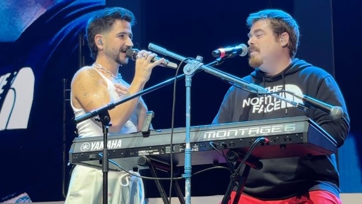 La participación de Migue Granados en el recital de Camilo en el Movistar Arena