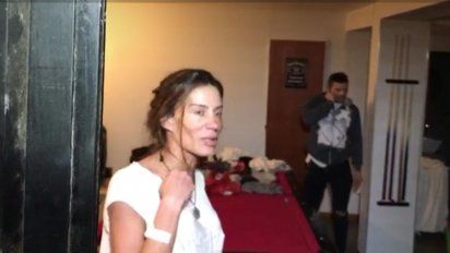 Los videos de Natacha furiosa en el allanamiento: 