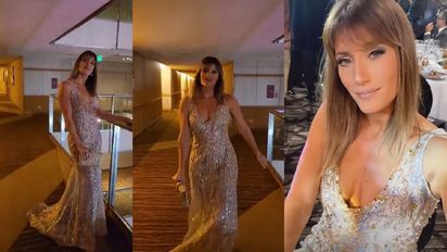 La imagen de Luca, Indiana y Fabián Cubero junto a Mica Viciconte previo a los Martín Fierro 2023