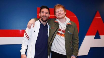 Lionel Messi se fotografió con Ed Sheeran