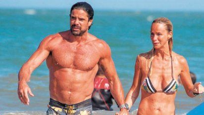 Luciano Castro y Sabrina Rojas en el hospital