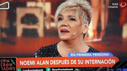 Después de su internación, reapareció Noemí Alan: 