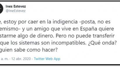 Inés Estévez dijo que está en la indigencia; después se enojó y borró el tweet