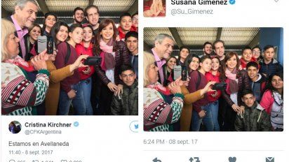 Susana subió una foto de la ex Presidenta a su cuenta de twitter y luego la borró
