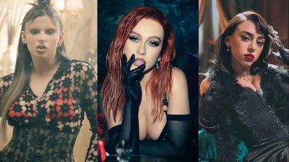 Nathy Peluso y Nicki Nicole junto a Christina Aguilera