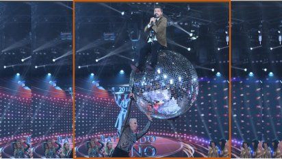 Tinelli se subió a la bola de espejos, y al grito de 