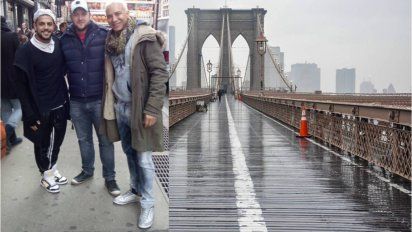 Antes de ser papá, Flavio Mendoza pasea por las calles de New York