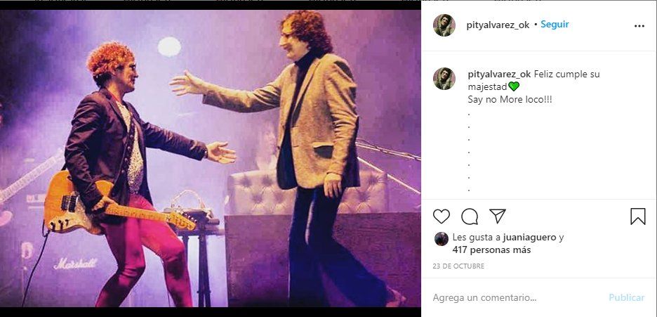 El músico Pity Álvarez saludó a Charly García por su cumpleaños