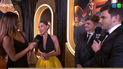 Pampita llegó a los Martín Fierro 2025 acompañada de su hijo, Bautista, y enternecieron a todos: el video