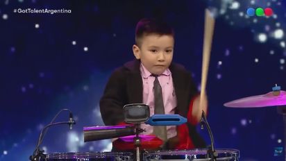 El participante de 4 añitos de 'Got Talent Argentina' que cautivó al jurado al tocar timbal