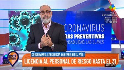 Preocupación: primer caso de coronavirus en América TV