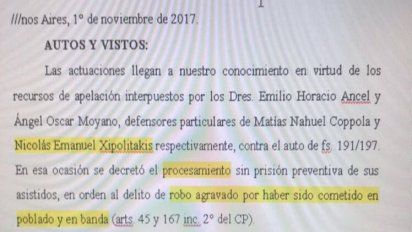 Nicolás Xipolitakis, el hermano menor de Vicky y Steffy, fue procesado por robo en banda