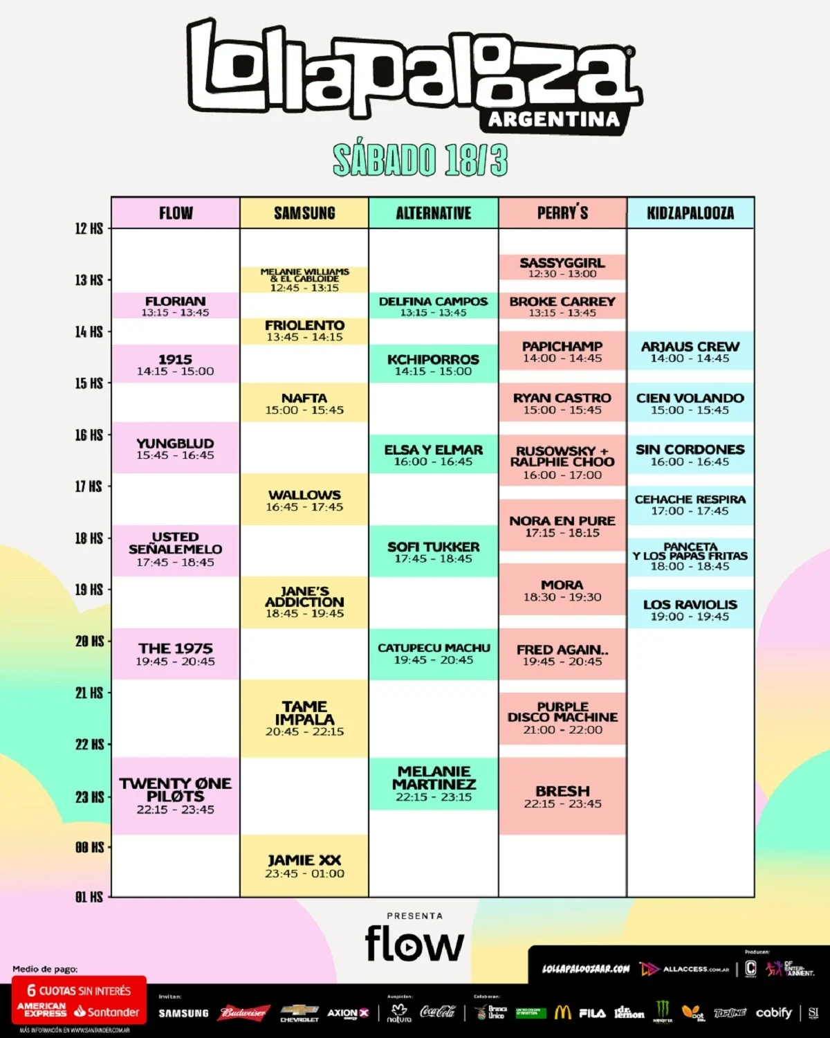 Lollapalooza Argentina 2023 Horarios Entradas Mapa Y Dónde Ver Por Televisión 9451