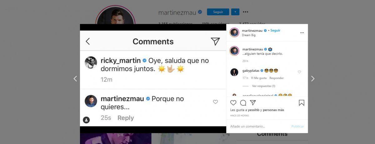 Ricky Martin y su coqueteo con el actor mexicano Mauricio Martínez