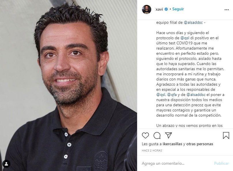Xavi Hernández anunció que tiene COVID-19