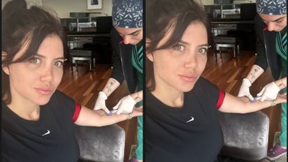 Wanda Nara se mostró mientras le extraían sangre: 