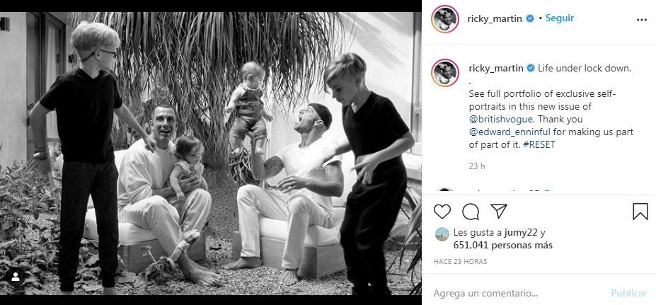 Ricky Martin en Instagram